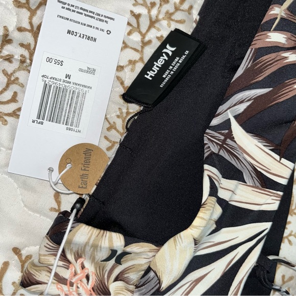 NWT Hurley HAWAIIANA WIDE STRAP TOP BIKINI SWIM tropical Hawaiian print beach - Picture 15 of 15